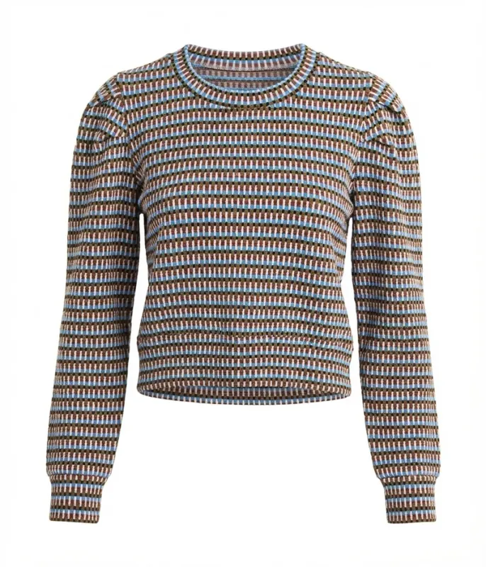 Peyton Top in Toffee/Glacier