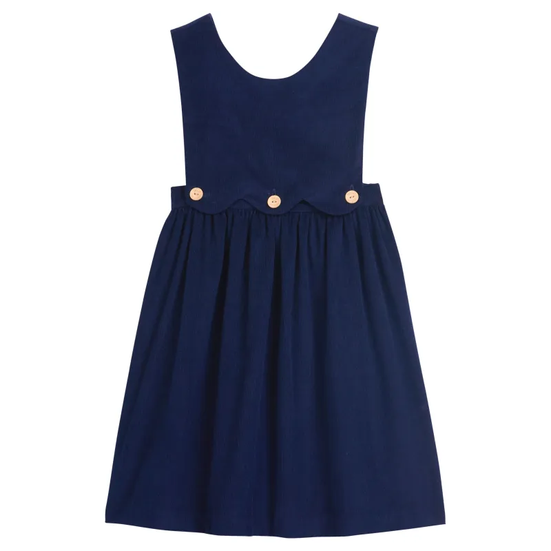 Button Panel Jumper in Navy Corduroy
