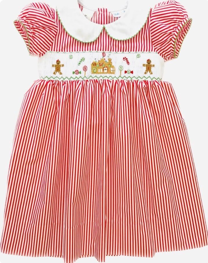 Rose Gingerbread Red Striped Dress