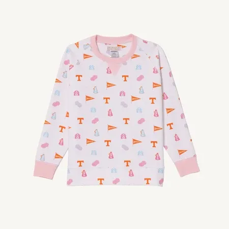 Cassidy Comfy Crewneck Girls in Tennessee Orange
