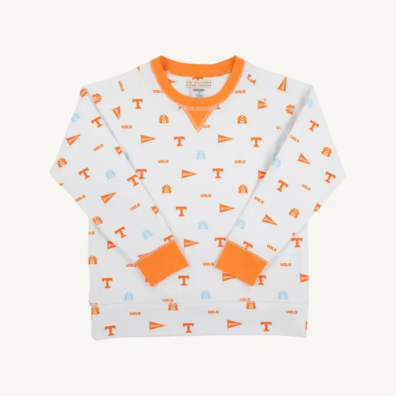 Cassidy Comfy Crewneck Boys in Tennessee Orange