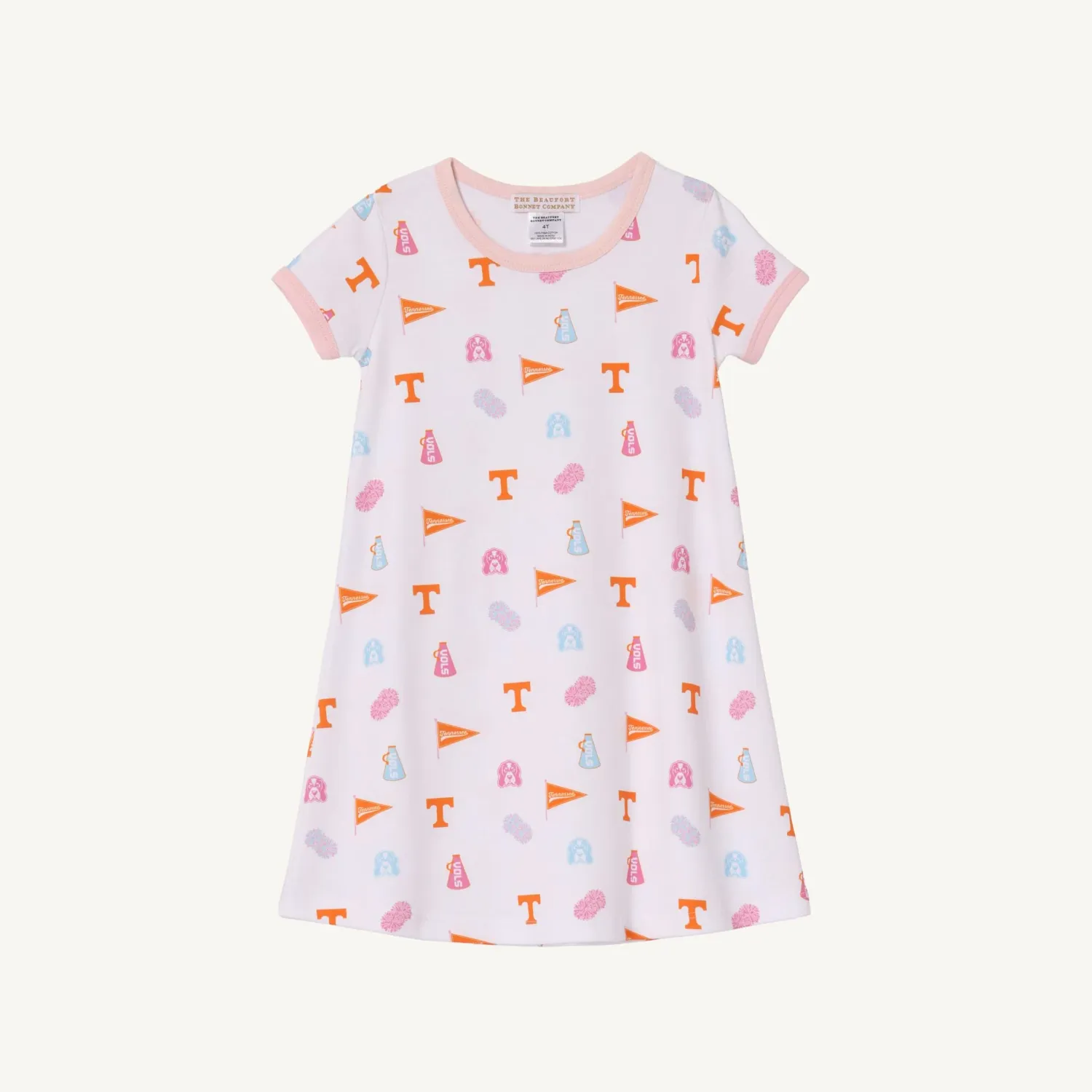 Polly Play Dress in Victory Orange/Palm Beach Pink