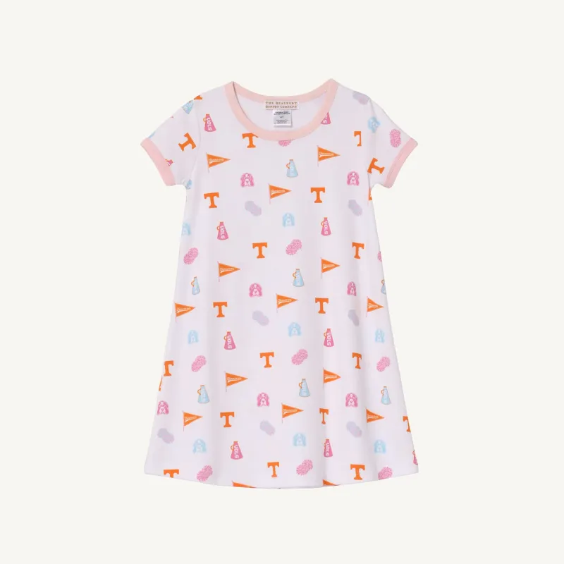 Polly Play Dress in Victory Orange/Palm Beach Pink