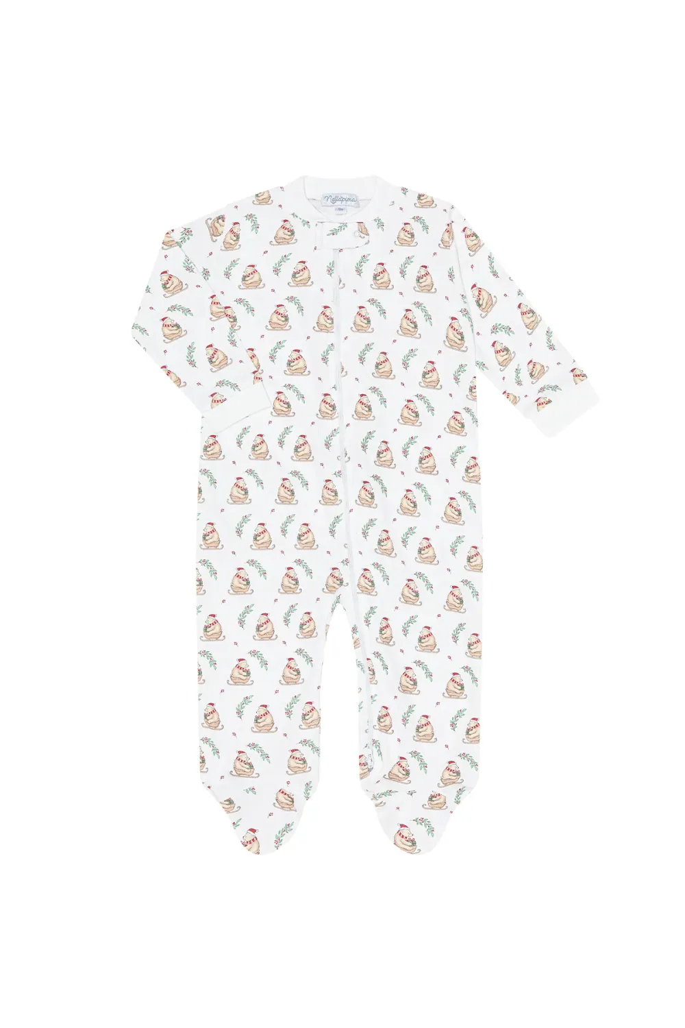 Christmas Bears Zipper Footie