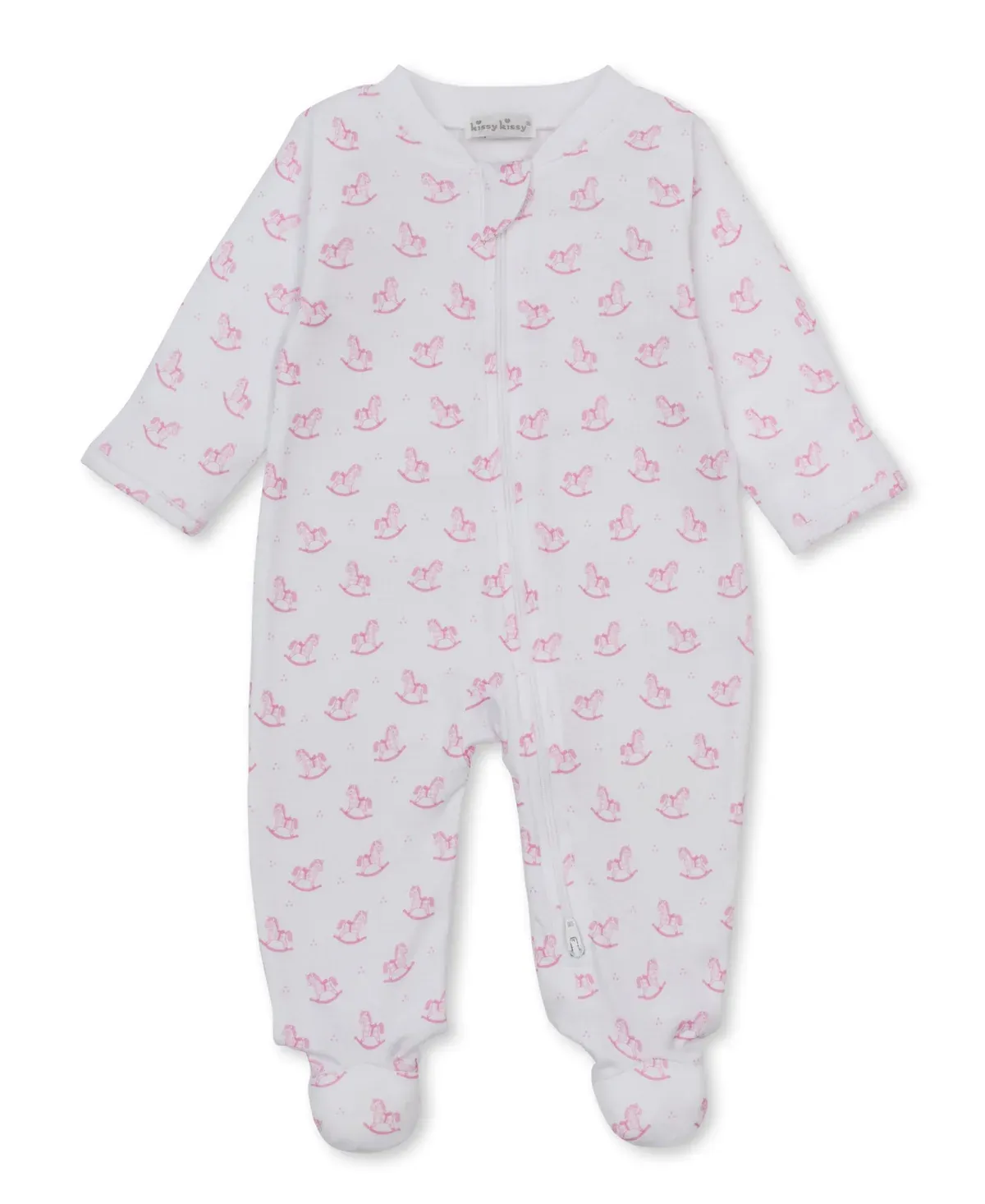 Gingham Rockers Footie in Pink