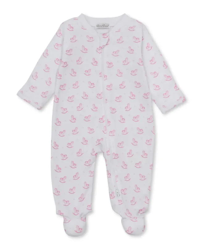 Gingham Rockers Footie in Pink