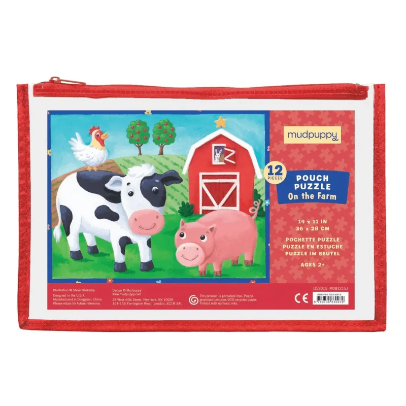 On the Farm 12 Piece Pouch Puzzle
