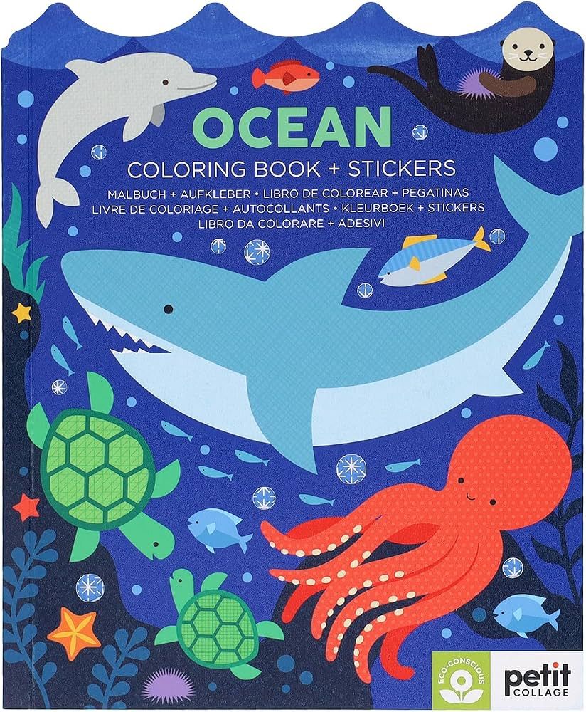 Ocean Coloring Book & Stickers
