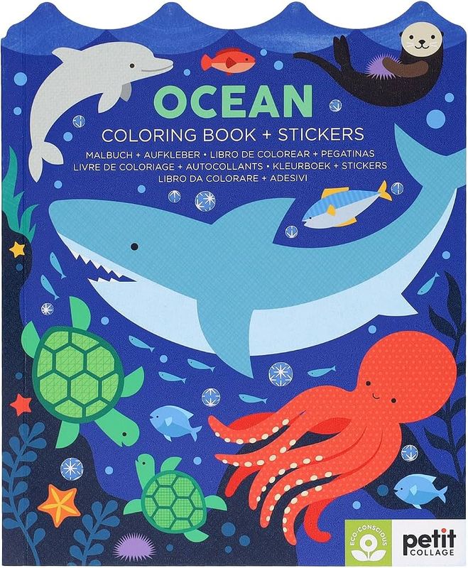 Ocean Coloring Book & Stickers