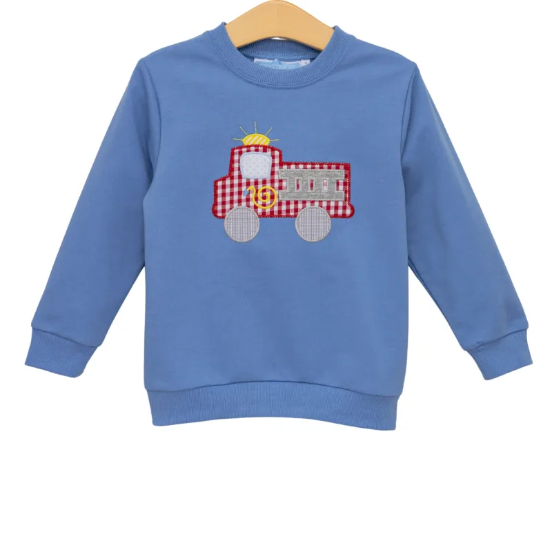 French Terry Pullover in Fire Truck