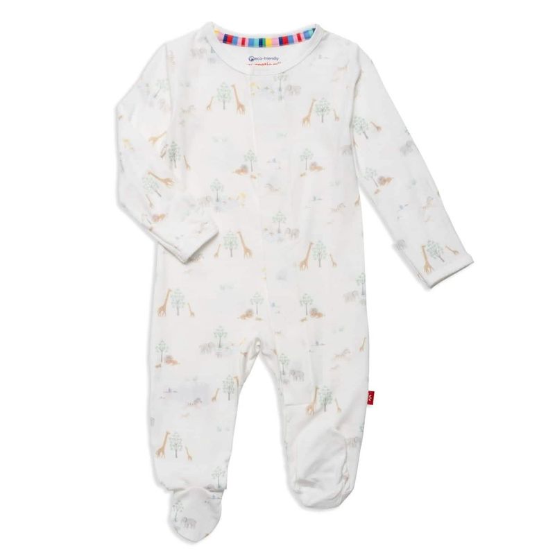 White Serene Safari Modal Footie