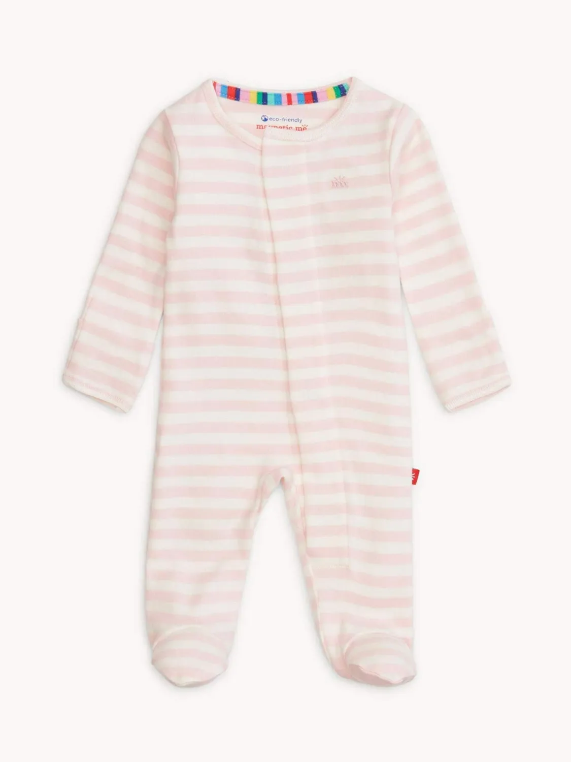 Pink Stripe Organic Cotton Footie