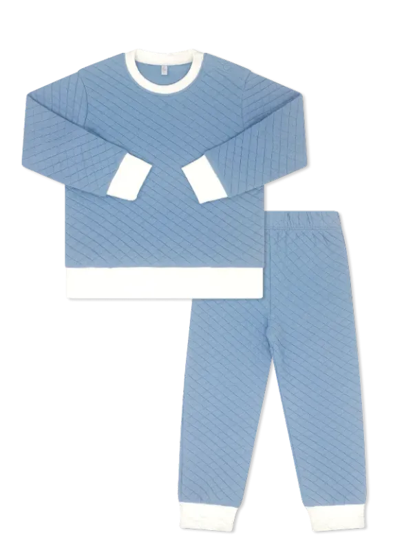 Harris Quilted Playsuit Baylor Blue