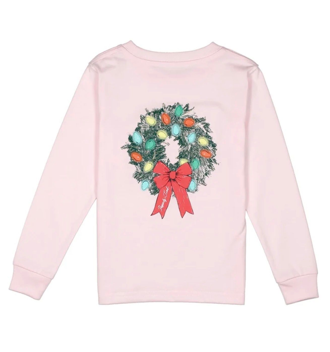 Wreath Girls Rose Long Sleeve
