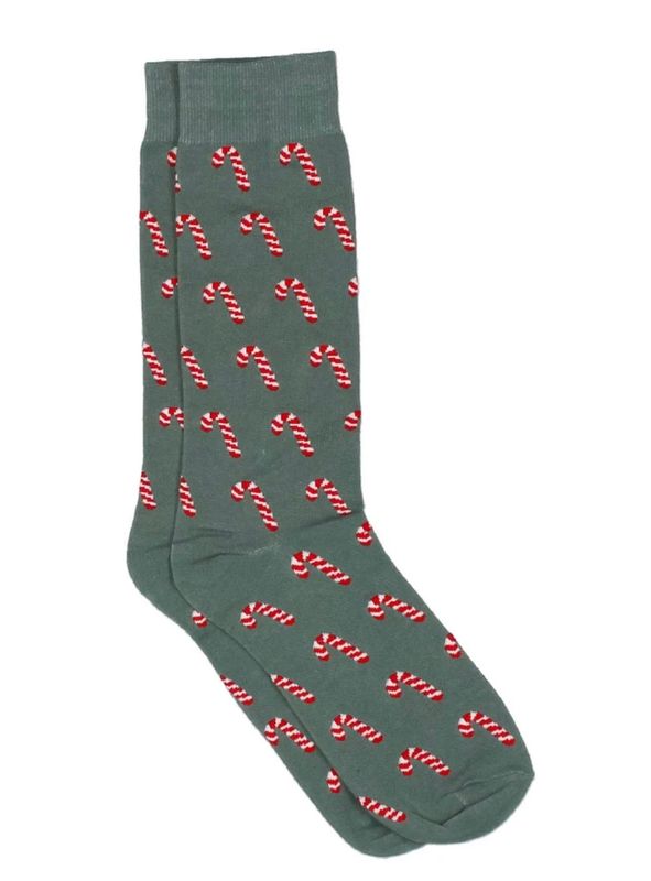 Candy Cane Lucky Duck Socks