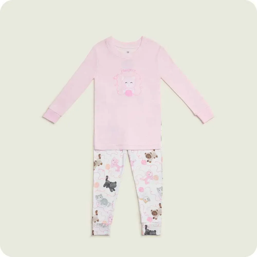 Pink Kitten Long Sleeve PJ Set