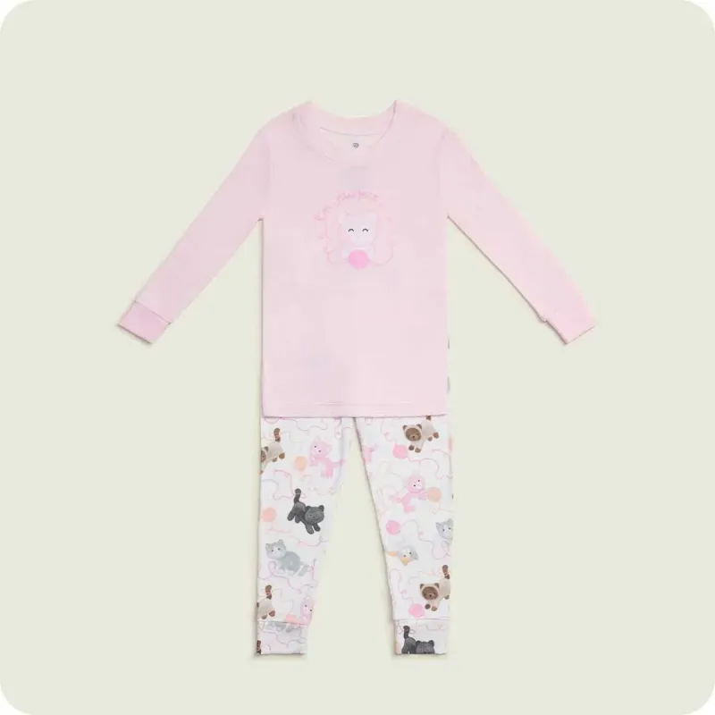Pink Kitten Long Sleeve PJ Set