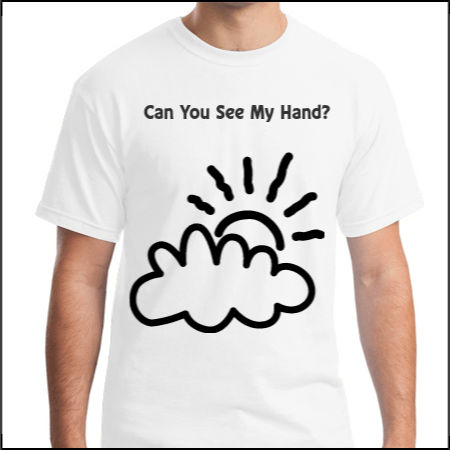 Men/Unisex: Can You See My Hand? A LeSSon on Faith   Bible Word t-shirt- white