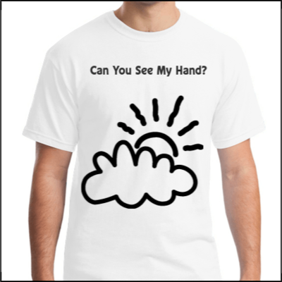 Men/Unisex: Can You See My Hand? A LeSSon on Faith Bible Word t-shirt- white