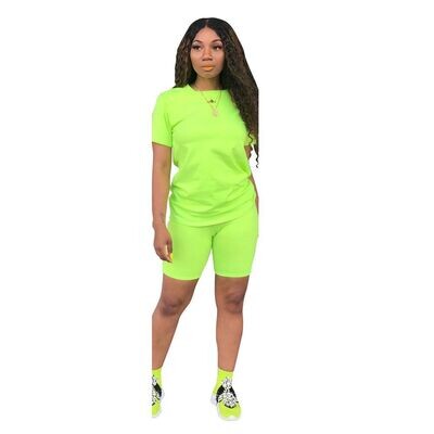 ME! Inc. Ministries LLC  Neon Yellow/Green 2  Piece Short set