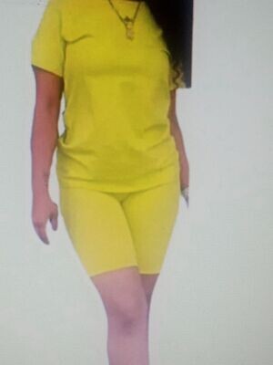 ME! Inc. Ministries LLC Yellow 2 piece short Set ME! Inc. Ministries LLC Yellow 2 piece short Set
