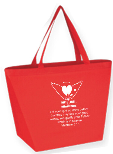 Red ME! Inc. Ministries Let Your Light Shine-Pick Up order Tote Red ME! Inc. Ministries Let Your Light Shine-Pick Up order Tote