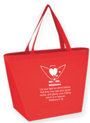 Red ME! Inc. Ministries Let Your Light Shine-Pick Up order Tote Red ME! Inc. Ministries Let Your Light Shine-Pick Up order Tote