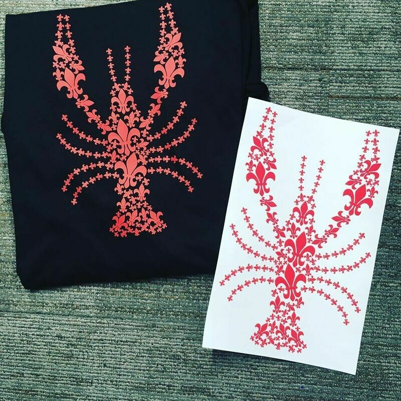 Fleur de Lis Crawfish Transfer