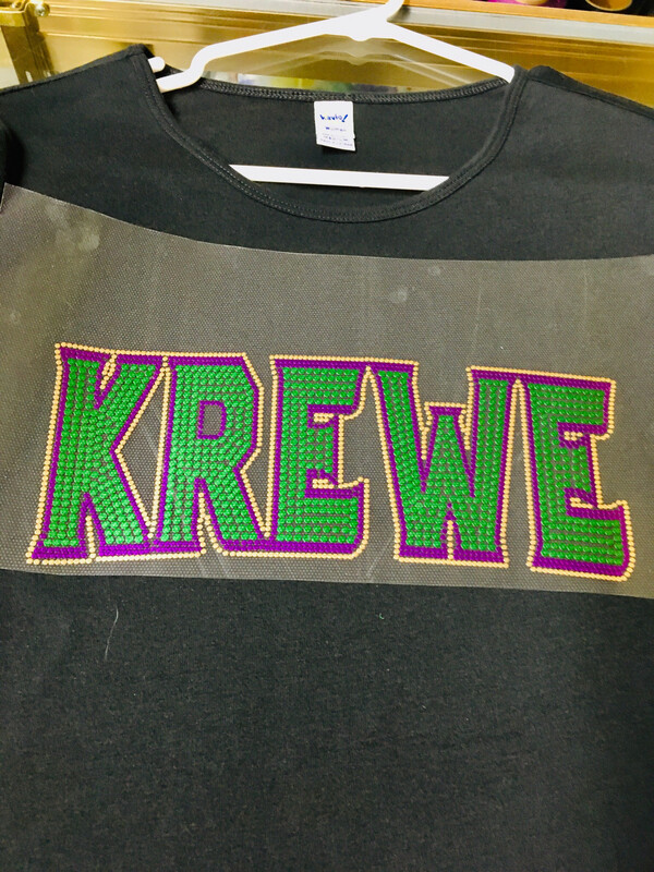 Krewe Mardi Gras Spangle Transfer