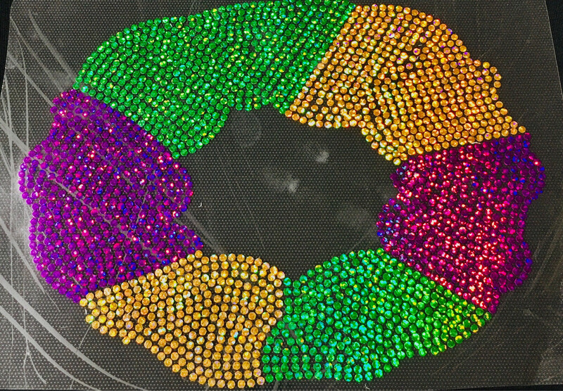 Mardi Gras King Cake Spangle Transfer