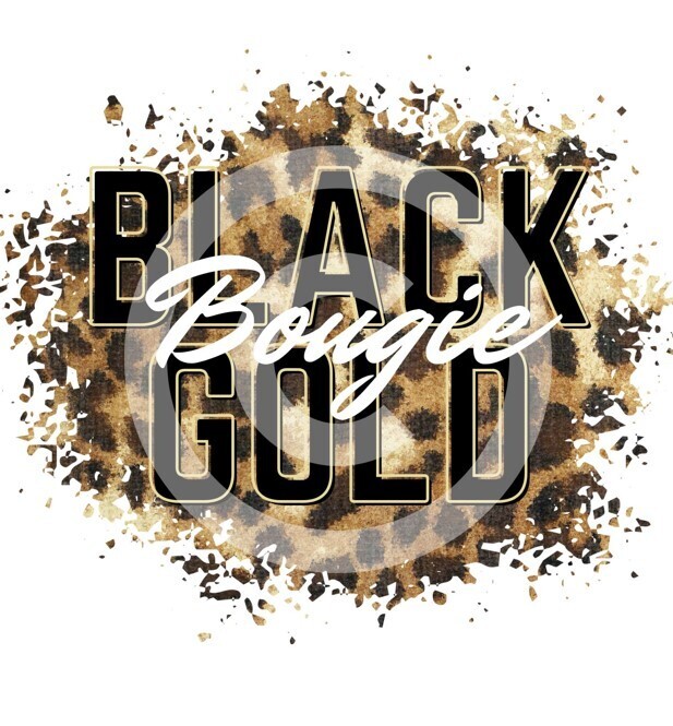 Black Gold Bougie Heat Transfer - DTF