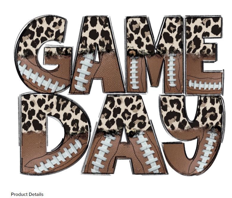 Football Game Day Heat Transfer - DTF