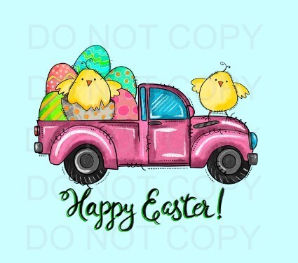 Easter Truck DTF Heat Transfer