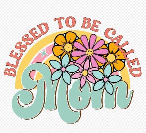Blessed Mom DTF Heat Transfer