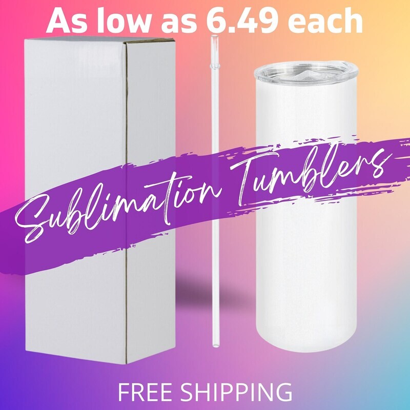 Wholesale 20oz blank tumblers | Sublimation Blank Tumbler | Bulk Straight White Tumbler