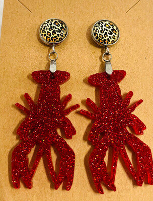 Leopard Crawfish Earrings