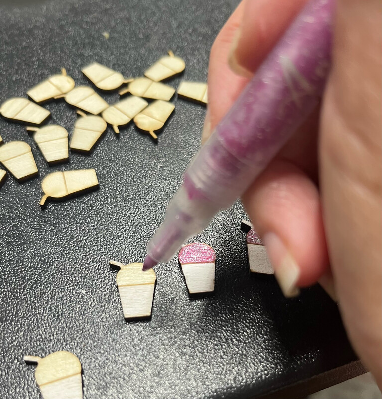 Mini Snowball Blanks Wood - 1/2&quot; x 1/4&quot; 2mm thick