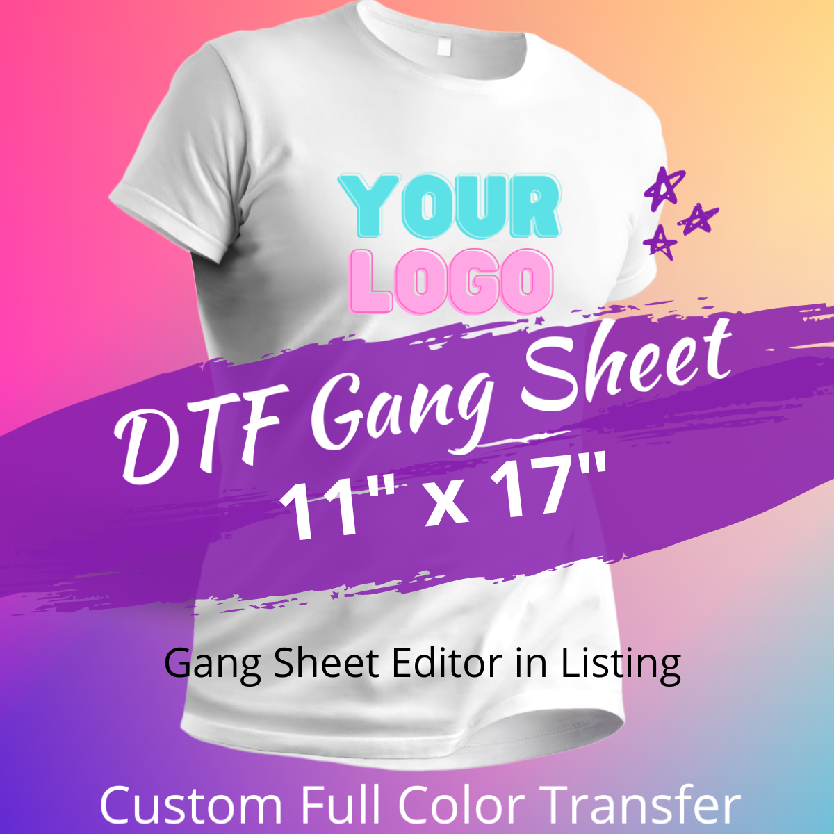 Custom DTF 11in x17in Gang Sheet