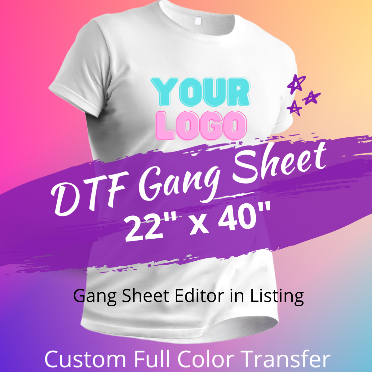 Custom DTF 22" x 40" Gang Sheet