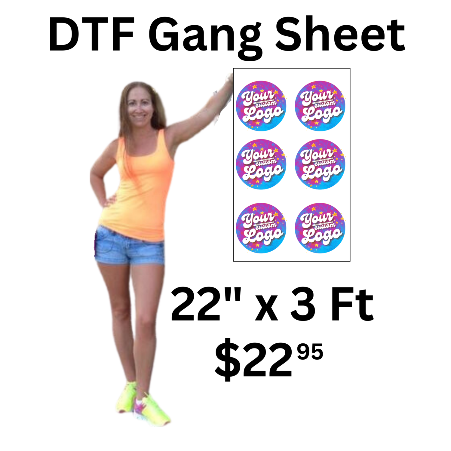 Custom DTF Gang Sheet 22 in x 3 ft