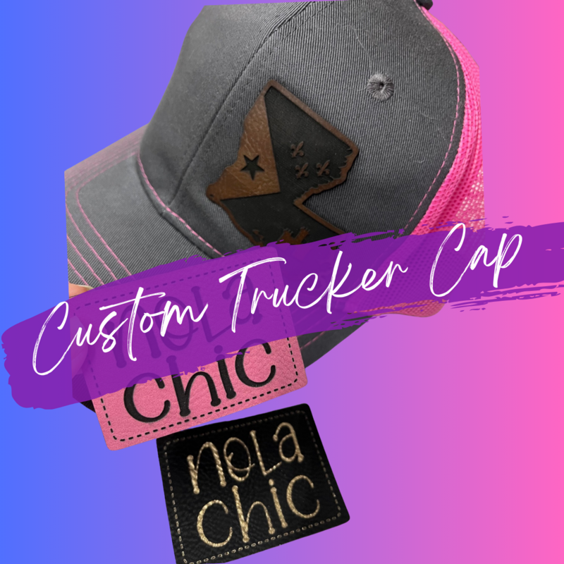 Custom Cap with Leatherette Patch