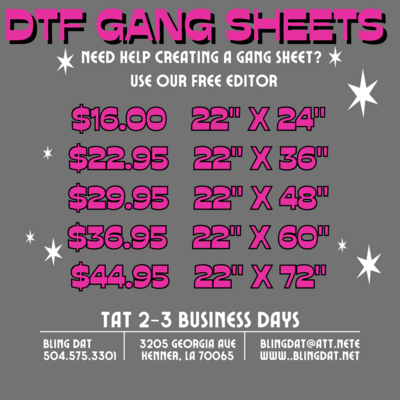 Print on Demand DTF Gang Sheet