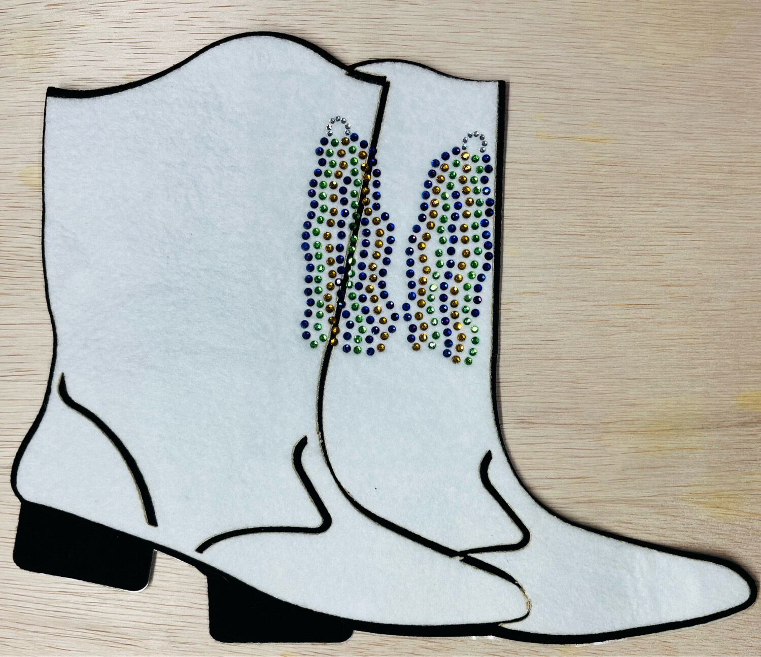 Mardi Gras Boots Patch