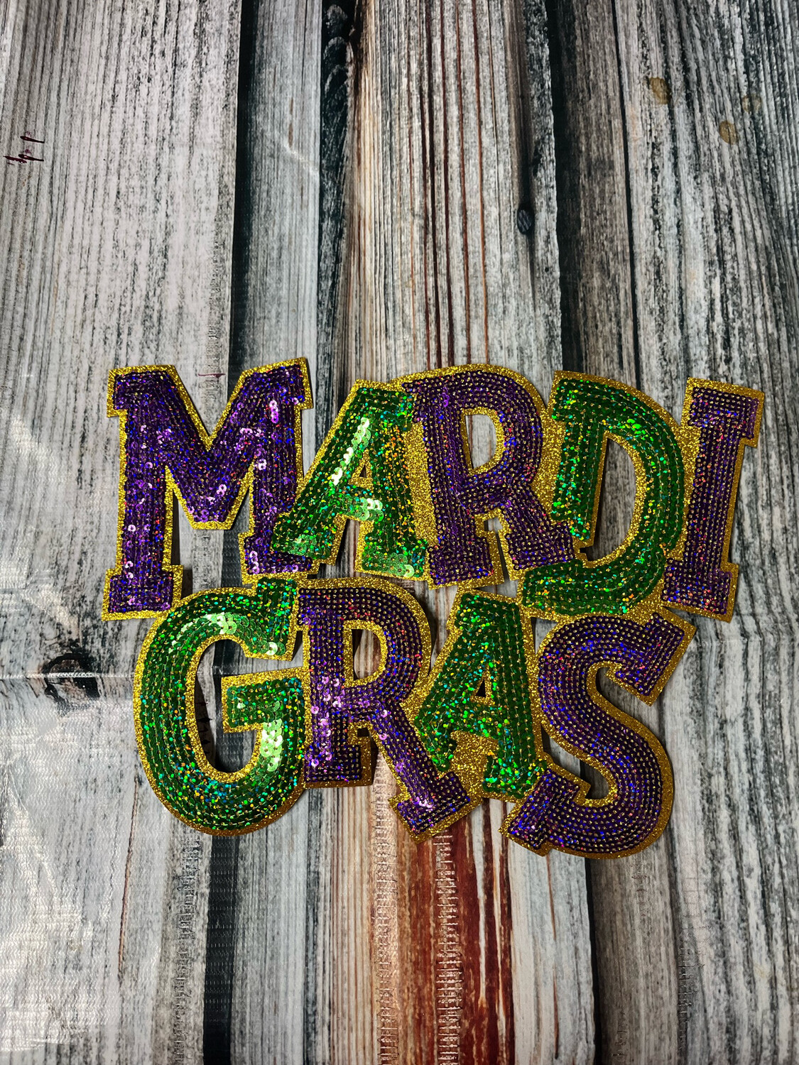 Sequin Mardi Gras Patch