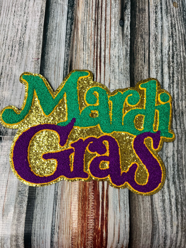 Chenille Mardi Gras Patch