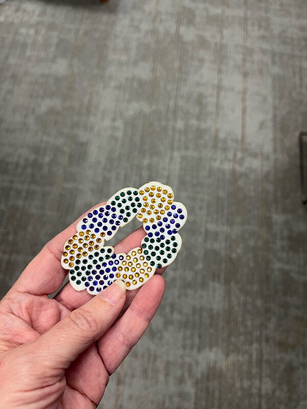 Mini Rhinestone King Cake Patch