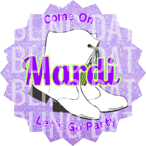 Mardi Gras Boots DTF Heat Transfer