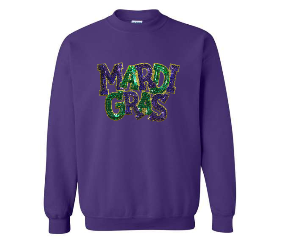 Sequin Mardi Gras Sweatshirt