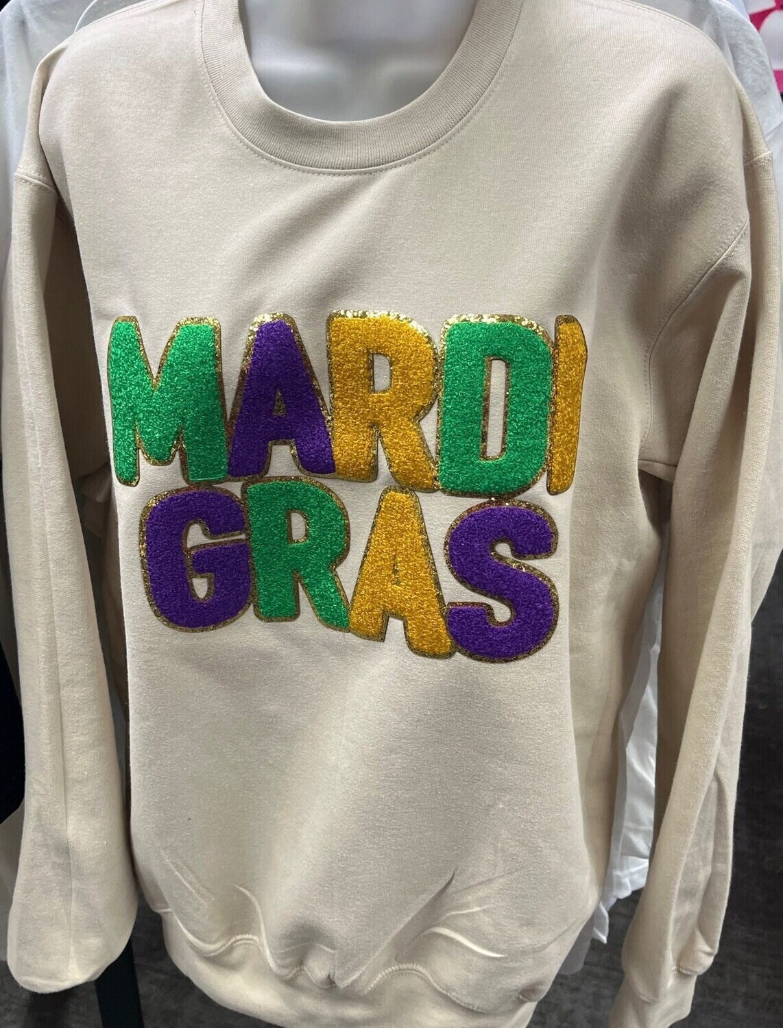 Chenille Mardi Gras Sweatshirt