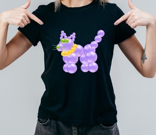 Mardi Gras Bead Cat Shirt